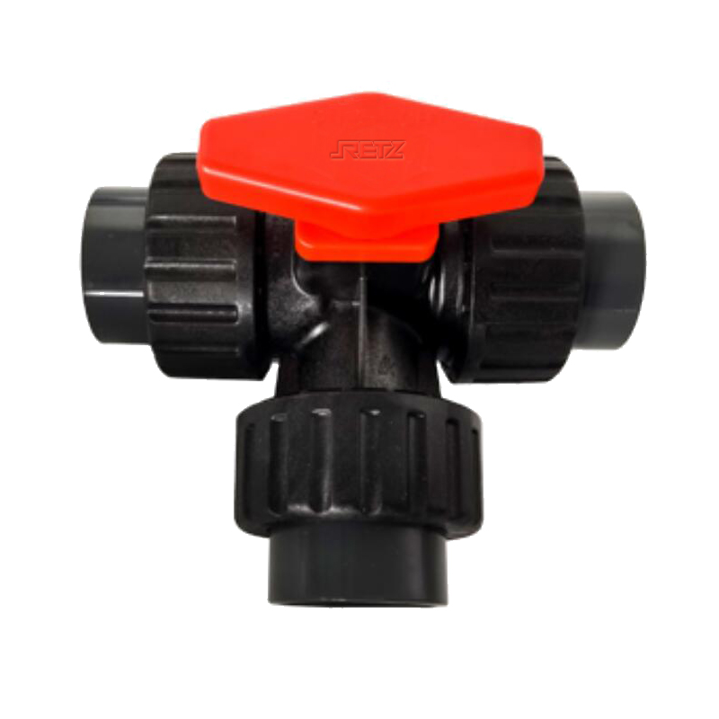 RETZ进口品质 PVC三通陶瓷球阀