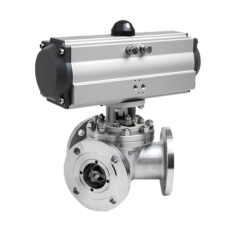 RETZ进口品质 120°度角粉料切换Y型三通球阀