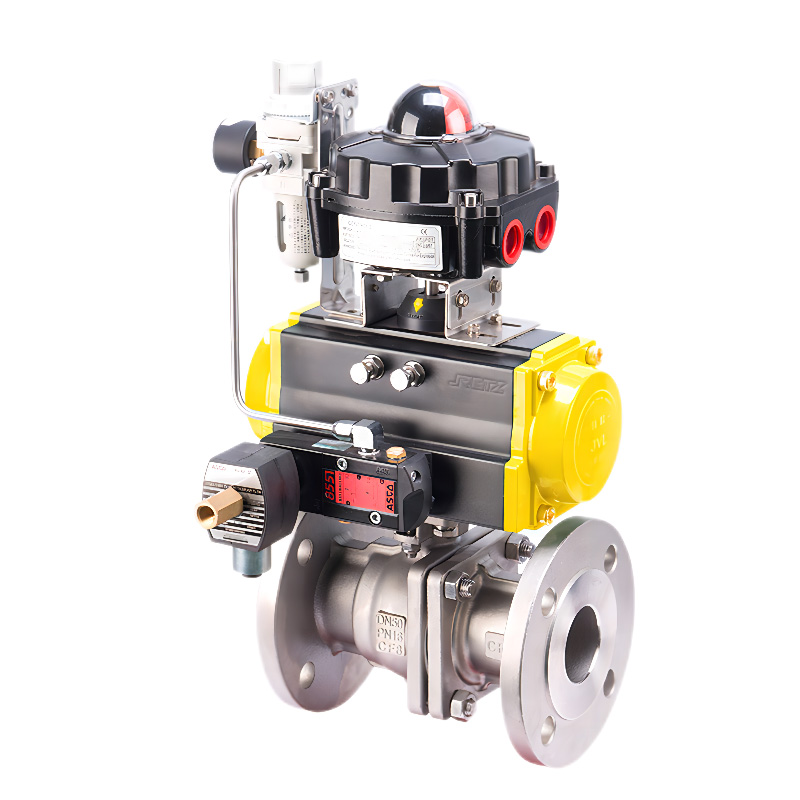 RETZ进口品质 气动法兰球阀