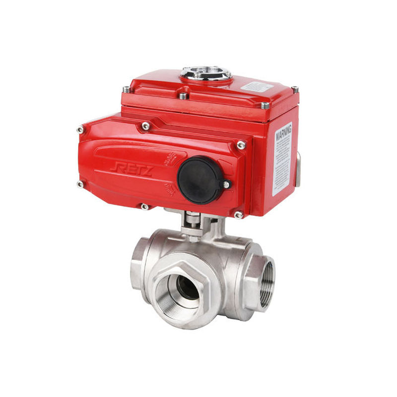 RETZ进口品质 电动内螺纹三通球阀