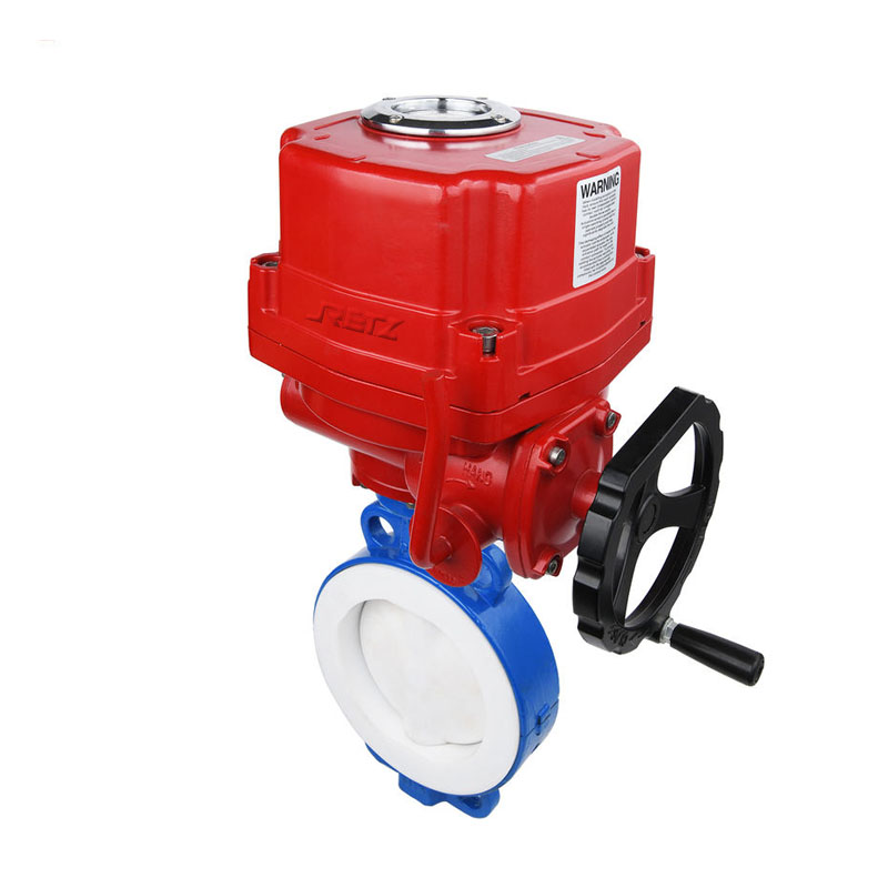 RETZ进口品质 电动耐酸碱衬氟蝶阀