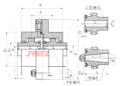 进口齿式联轴器(GCL)结构图.jpg